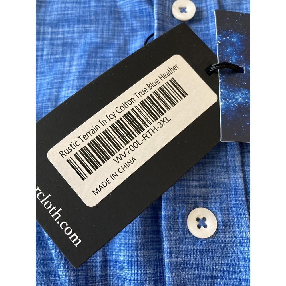 Buttercloth Icy Cotton Shirt Sz 3XL New Blue Heather Regular Fit Rustic Terrain - Picture 4 of 10
